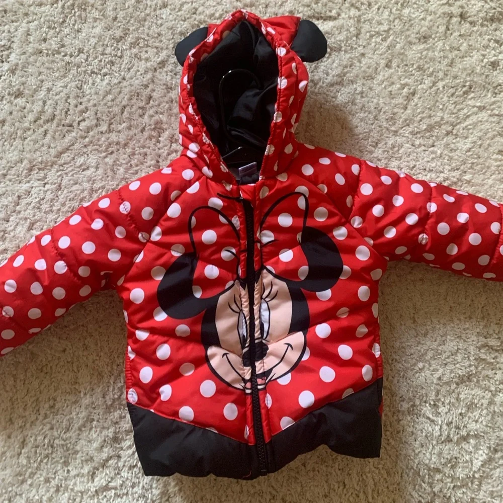 Baby Girls Mickey Puffer Jacket - Picture 1 of 6